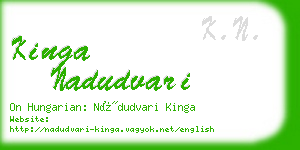 kinga nadudvari business card